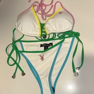 Dollskill x Playboy Multi color Bikini Set